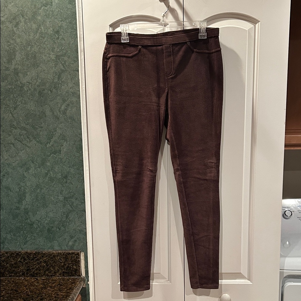 Brown Slim Fit corduroy feel leggings